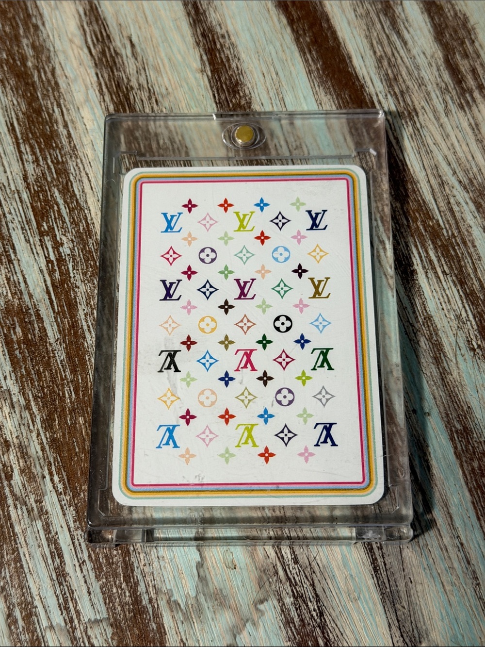 Louis Vuitton Multicolor Monogram Card Sleeve — White with Rainbow Accents